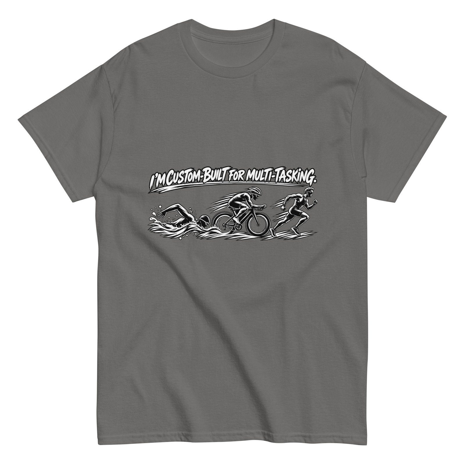 Multi-tasking Premium Unisex classic tee, Dark - Image 15