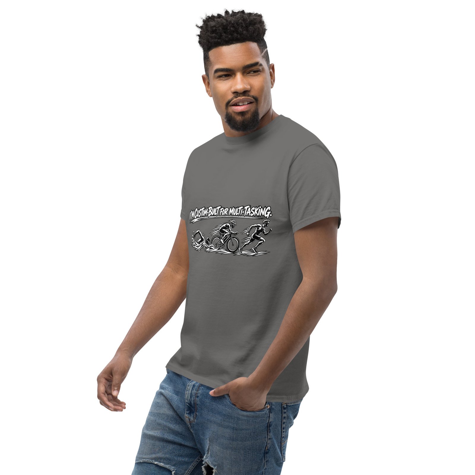 Multi-tasking Premium Unisex classic tee, Dark - Image 33