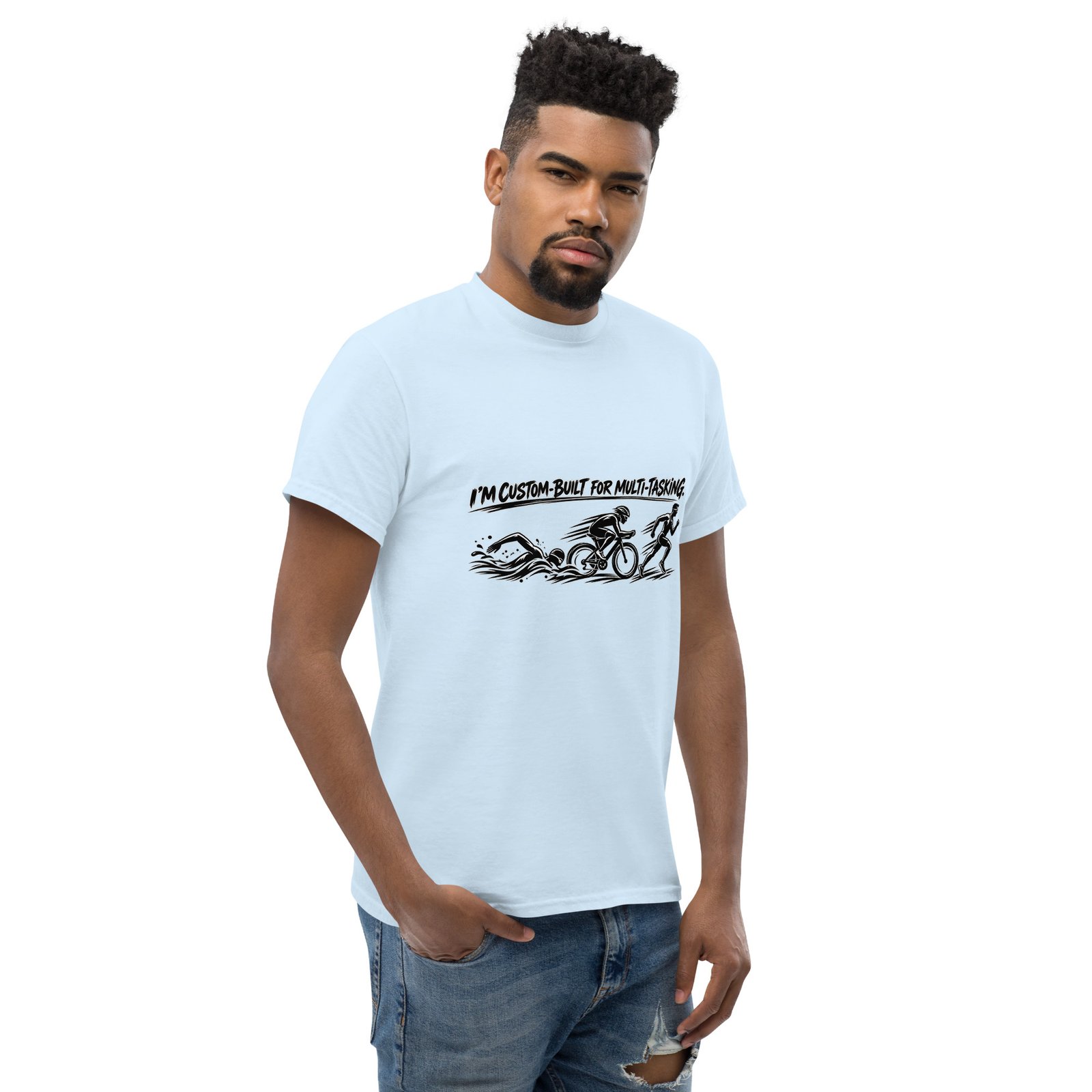 Multi-tasking Premium Unisex classic tee, Light - Image 48