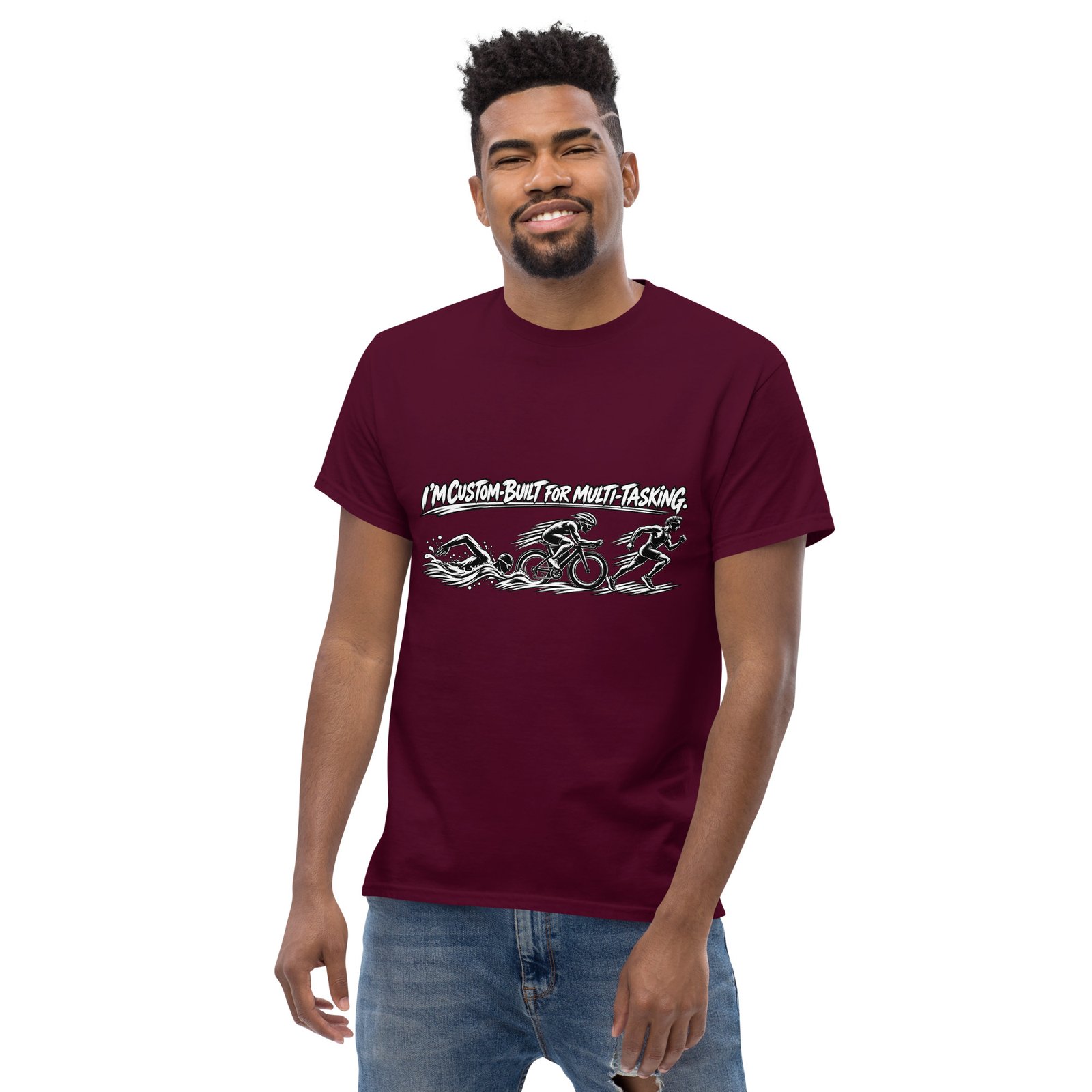 Multi-tasking Premium Unisex classic tee, Dark - Image 54