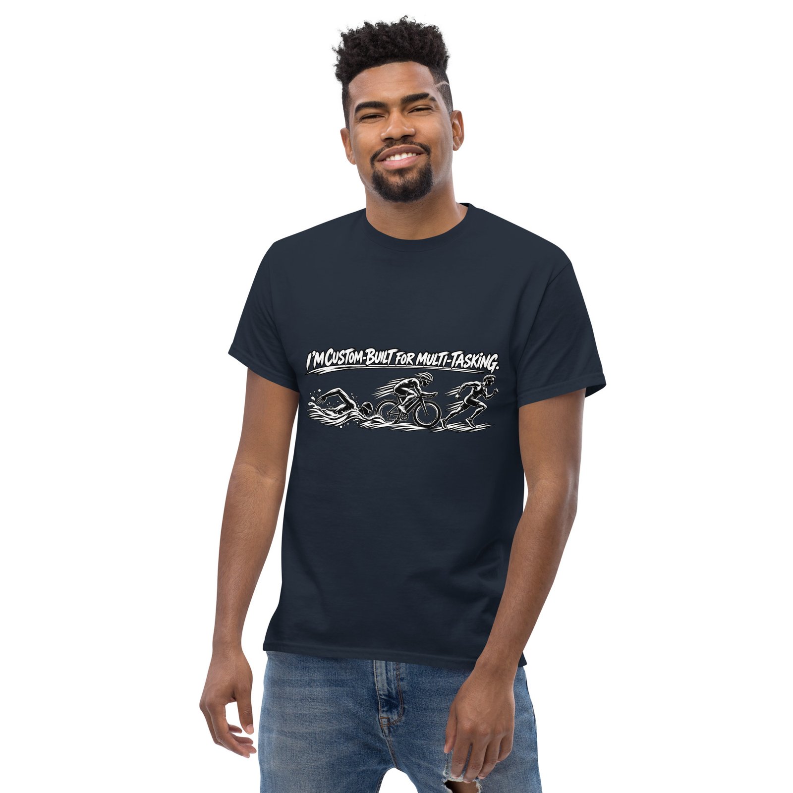 Multi-tasking Premium Unisex classic tee, Dark - Image 56