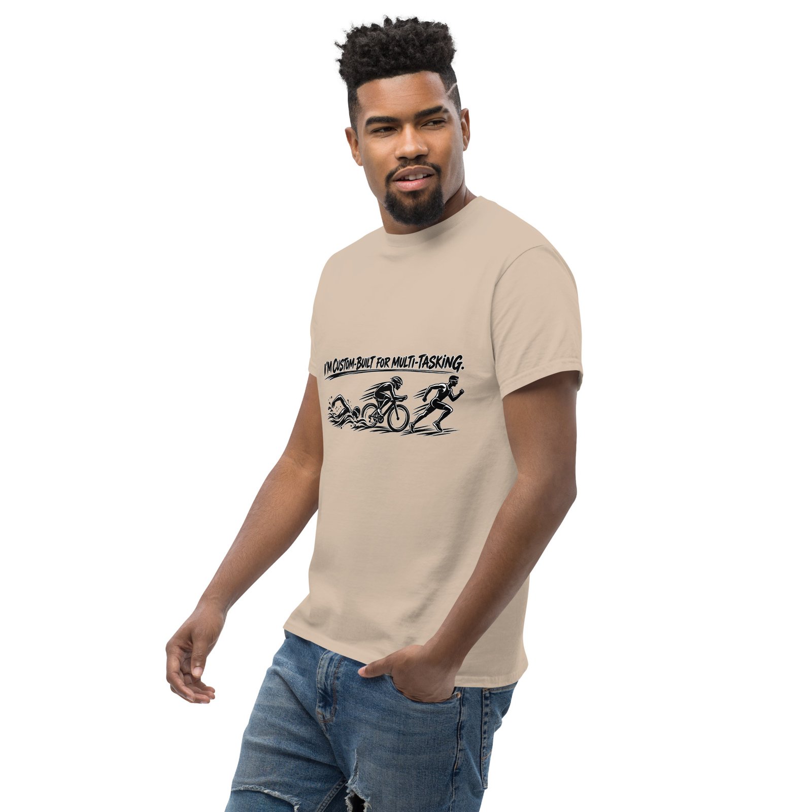 Multi-tasking Premium Unisex classic tee, Light - Image 33