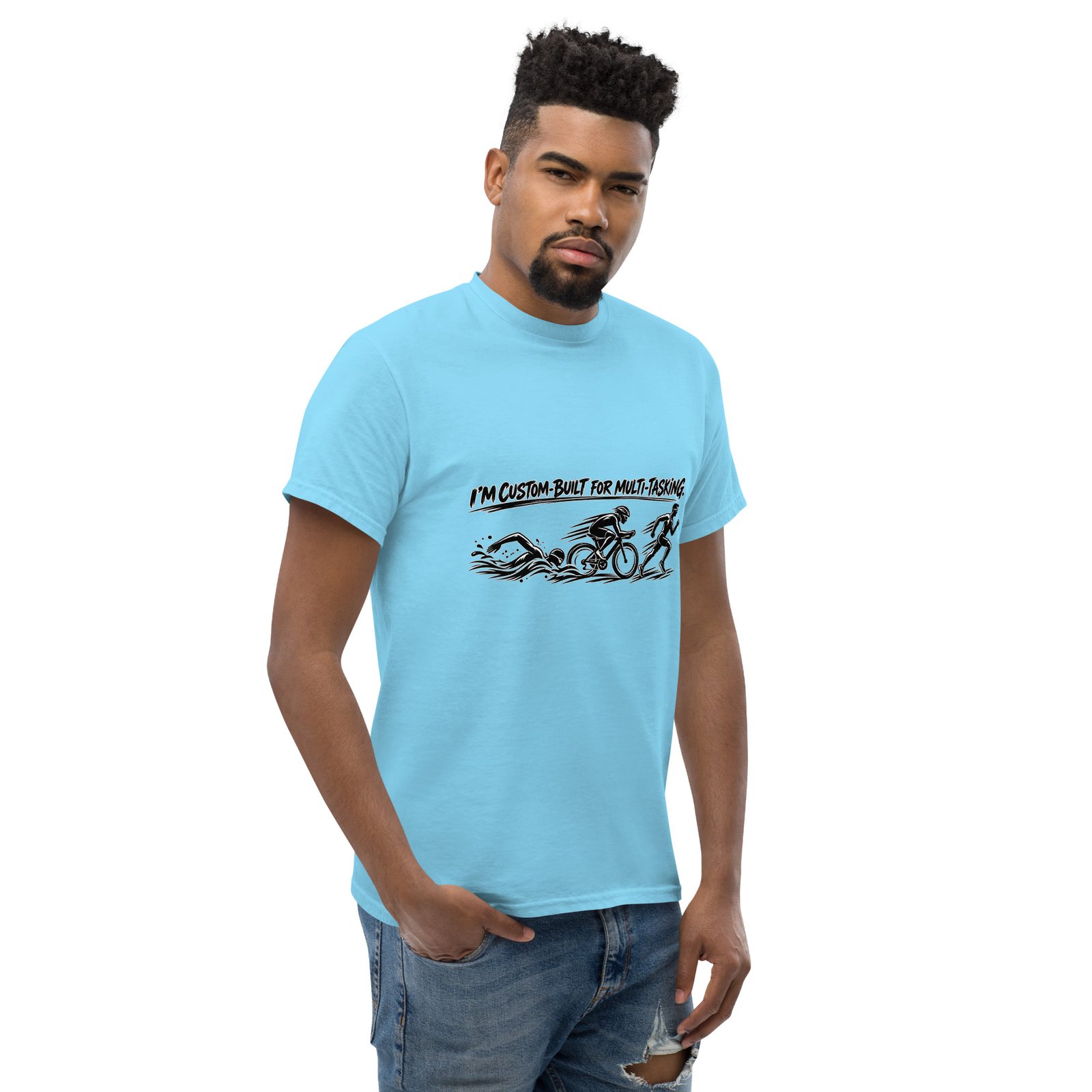 Multi-tasking Premium Unisex classic tee, Light - Image 45