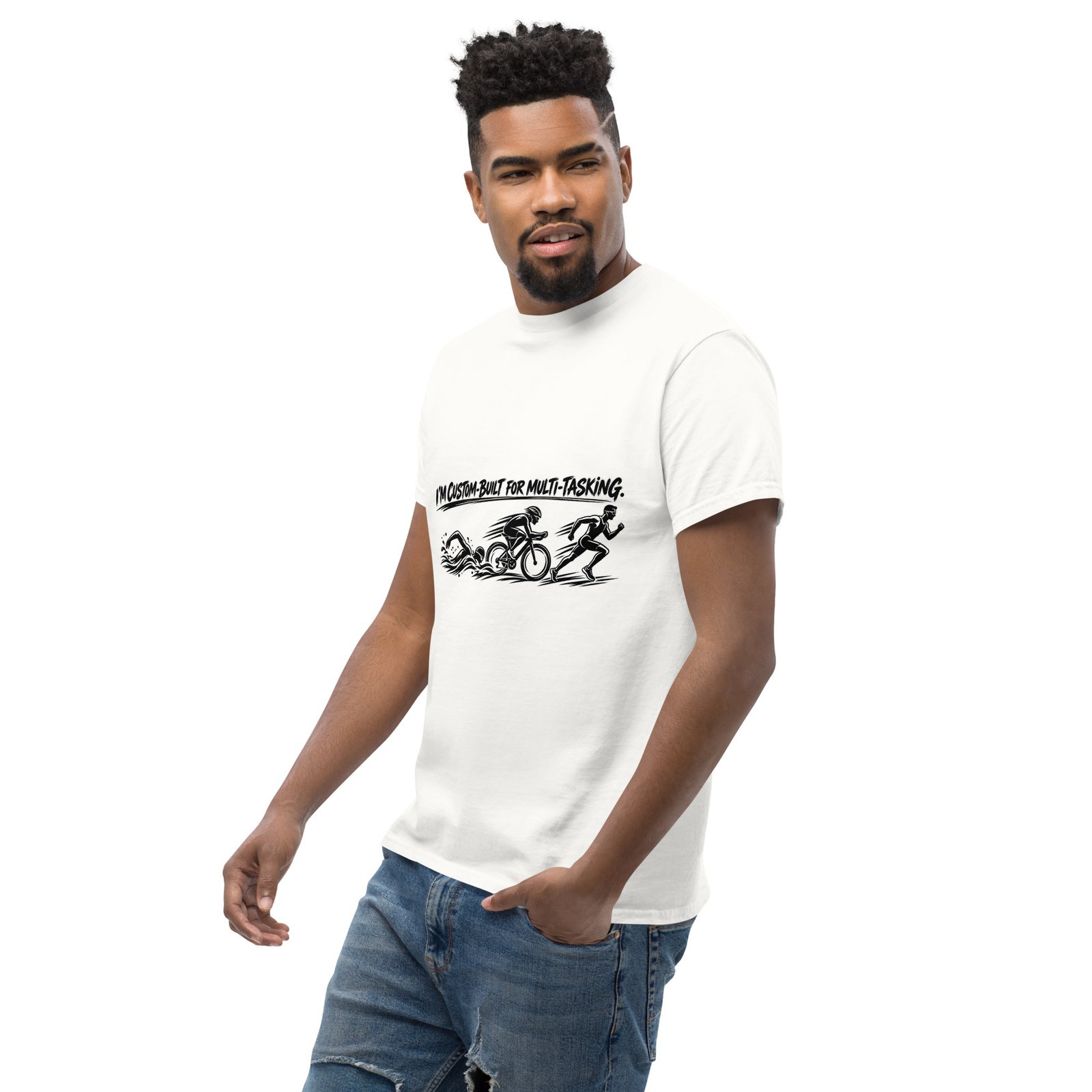 Multi-tasking Premium Unisex classic tee, Light - Image 39