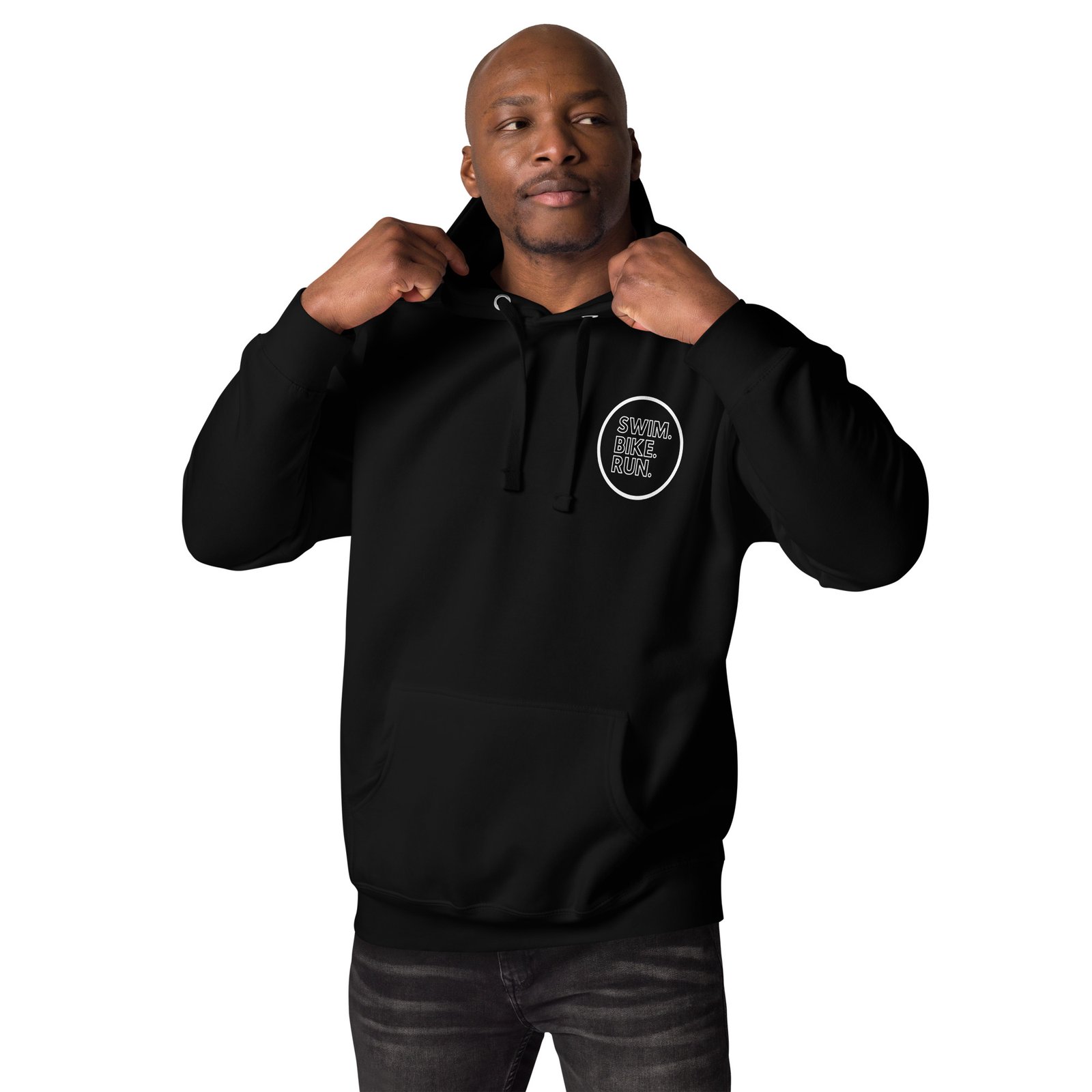 Swim.Bike.Run Premium Unisex Hoodie, Dark - Image 17