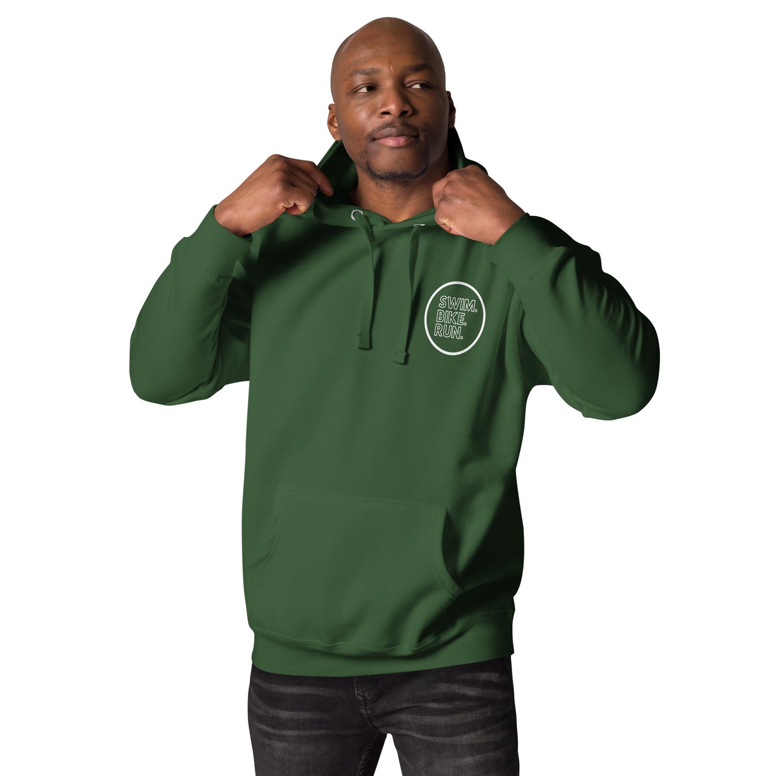 Swim.Bike.Run Premium Unisex Hoodie, Dark - Image 21