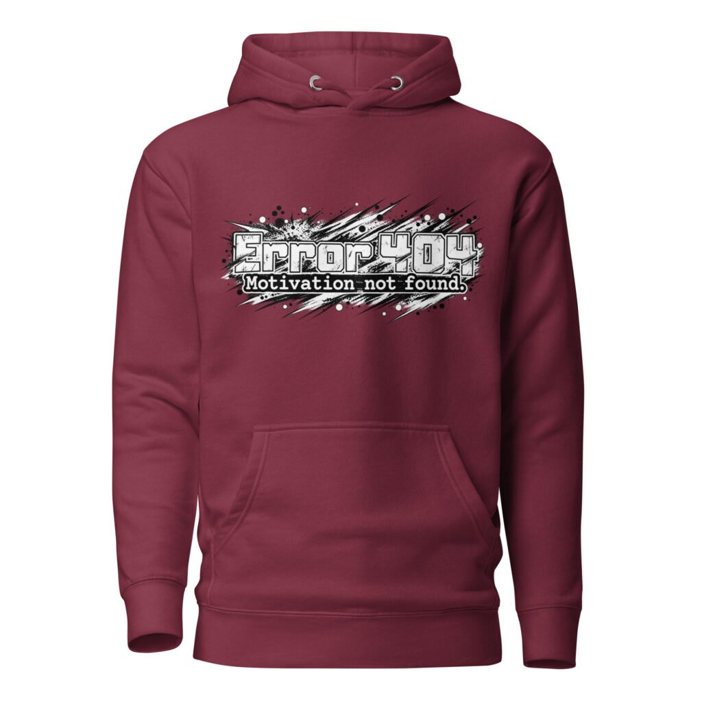 Error 404 Premium Unisex Hoodie, Dark