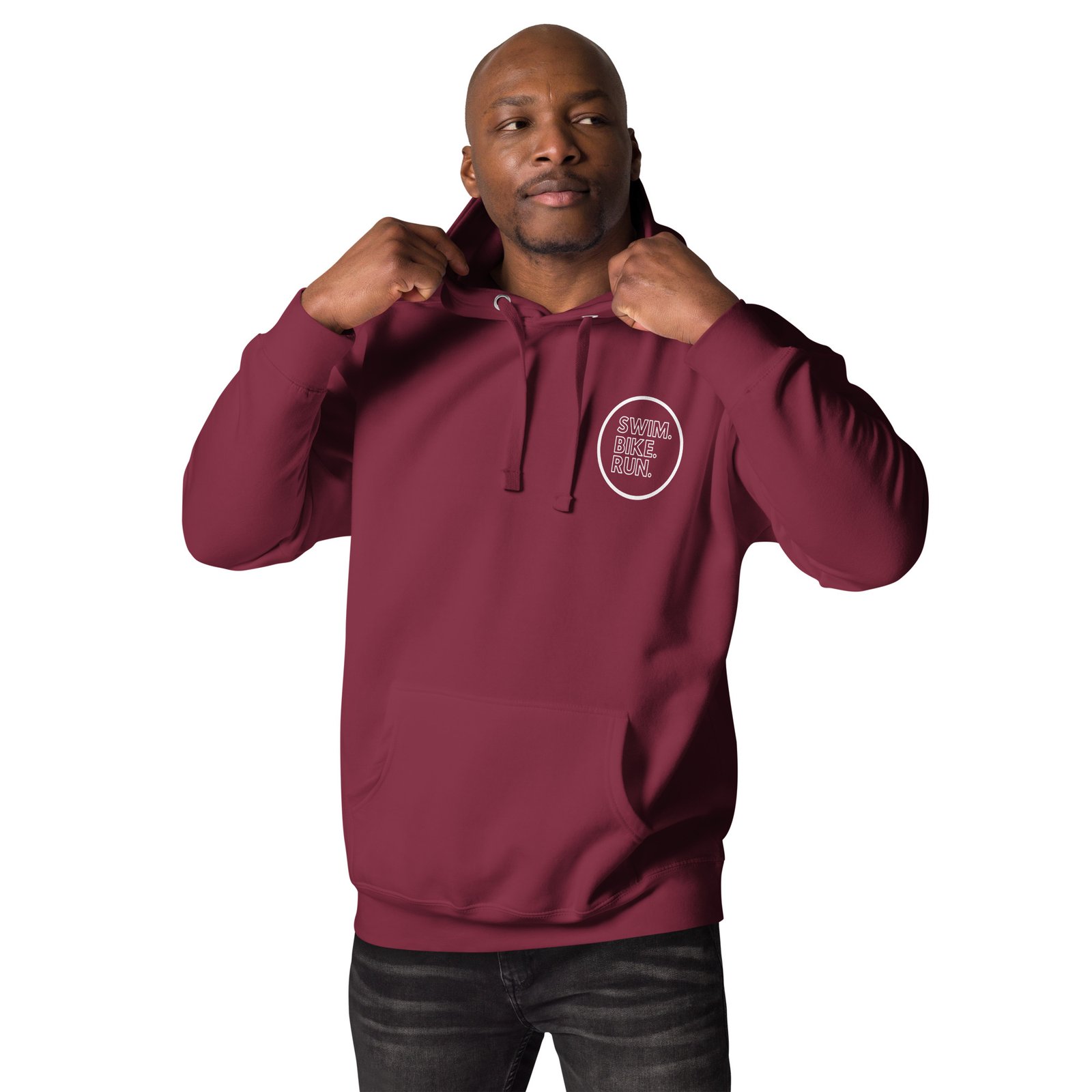 Swim.Bike.Run Premium Unisex Hoodie, Dark - Image 19