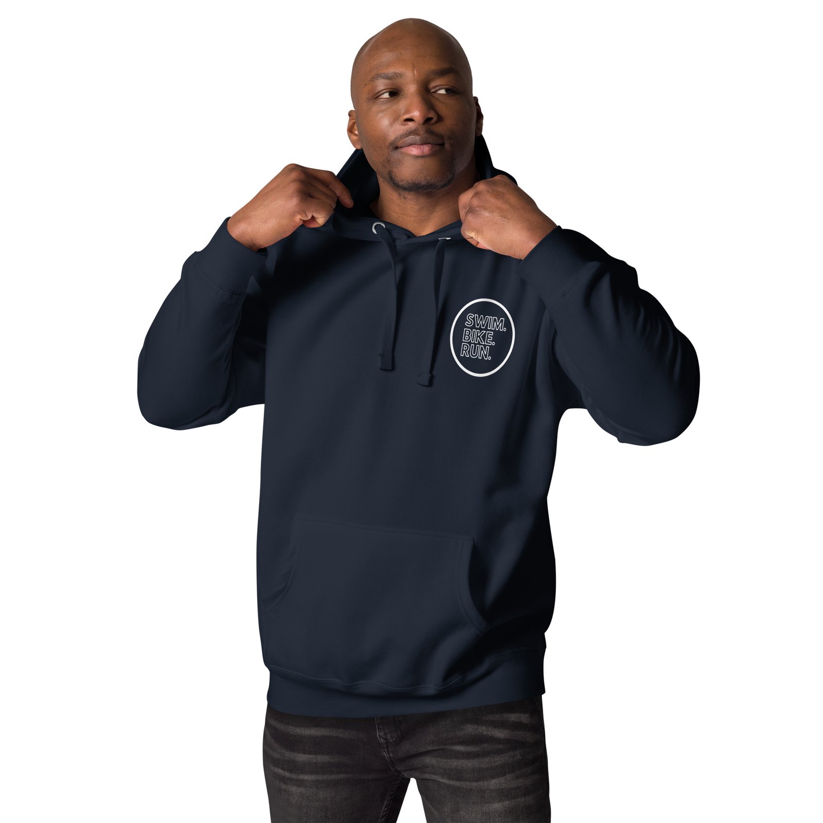 Swim.Bike.Run Premium Unisex Hoodie, Dark - Image 18