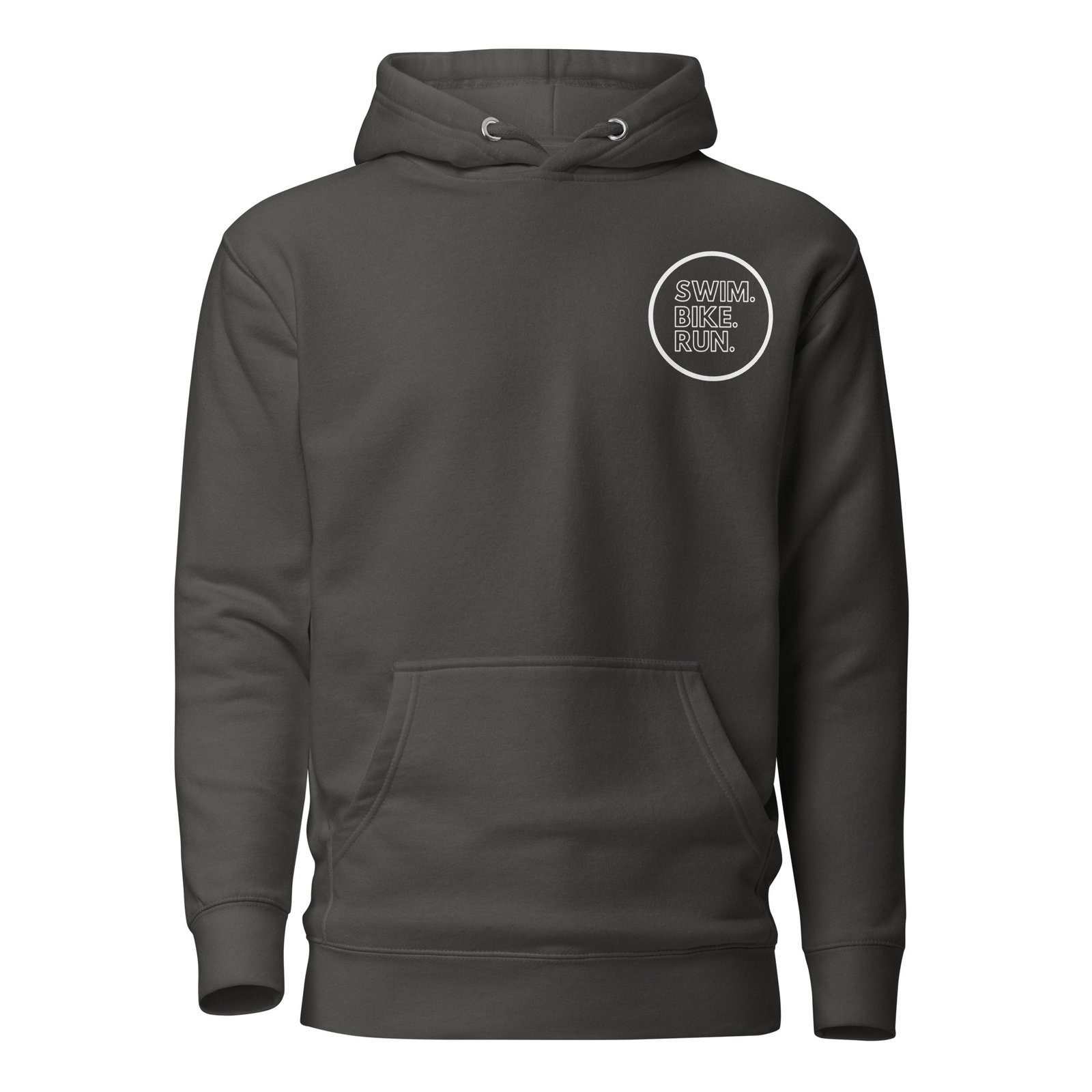 Swim.Bike.Run Premium Unisex Hoodie, Dark - Image 4